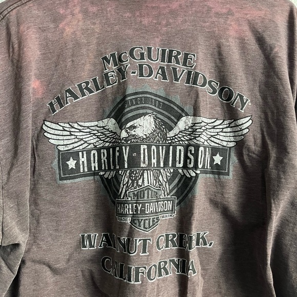 Harley-Davidson Men's dark maroon T-Shirt - Picture 3 of 10